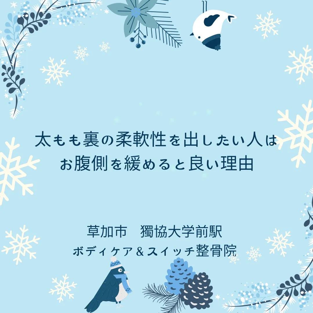 太もも裏の柔軟性を出したい人はお腹側を緩めると良い理由。